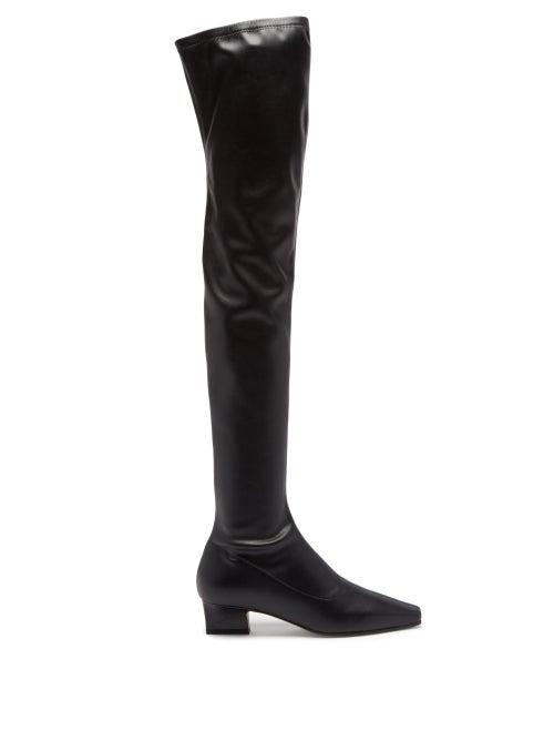 Paris Texas - City Faux-leather Over-the-knee Boots - Womens - Black