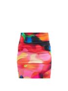 Matchesfashion.com The Attico - Psychedelic-print Jersey Mini Skirt - Womens - Multi