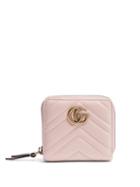 Matchesfashion.com Gucci - Gg Marmont Quilted Leather Wallet - Womens - Pink