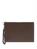 Mens Bags Fendi - Ff Vertigo-print Leather Pouch - Mens - Black Multi