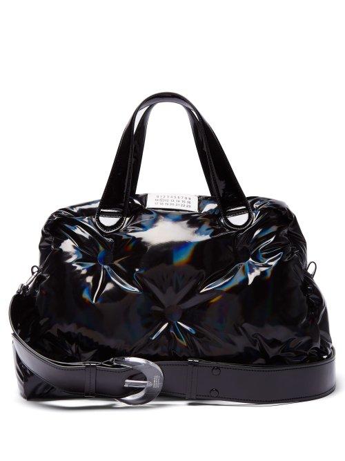 Matchesfashion.com Maison Margiela - Glam Slam Holographic Pvc Bowling Bag - Womens - Black