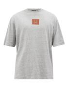 Acne Studios - Exford Face-patch Cotton-blend Jersey T-shirt - Mens - Grey