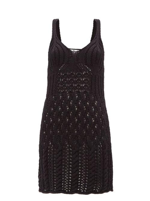 Acne Studios - Knitted Cotton Dress - Womens - Black