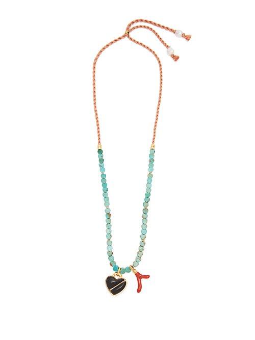 Matchesfashion.com Lizzie Fortunato - Malta Gold Plated Necklace - Womens - Blue