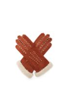Agnelle Suede And Wool-trimmed Gloves