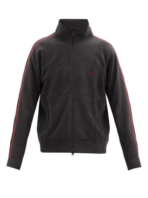 Matchesfashion.com South2 West8 - Logo-embroidered Fleece Track Jacket - Mens - Black