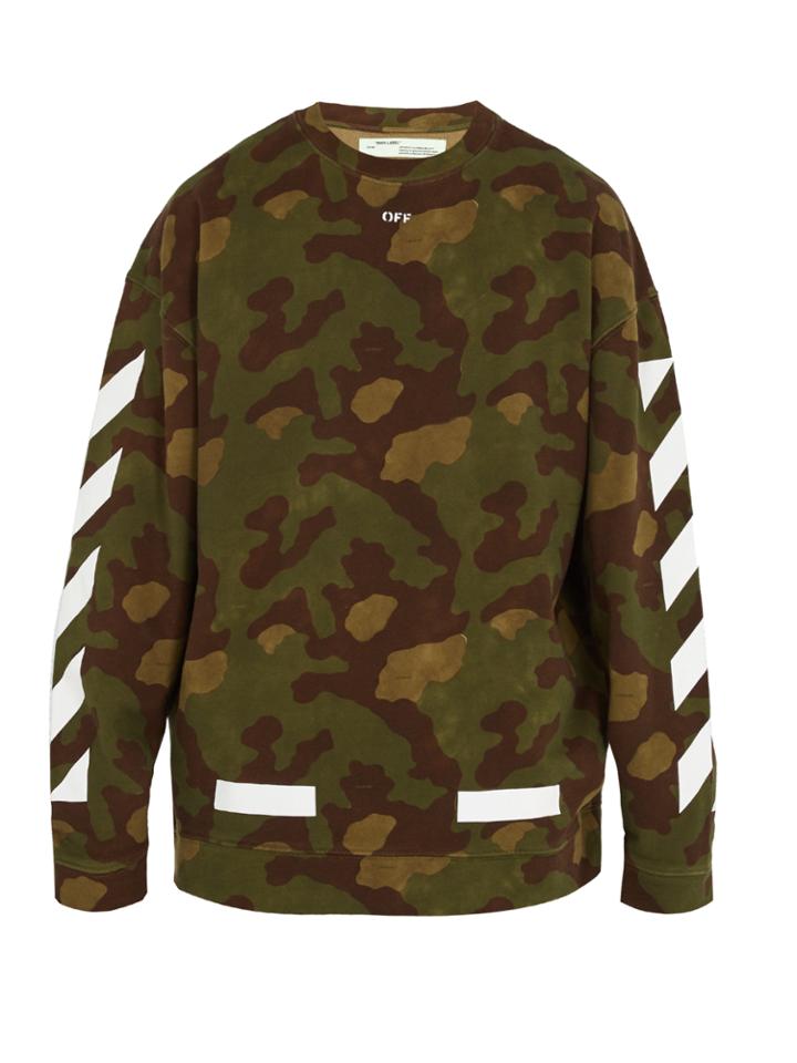 Off-white Camouflage-print Cotton Sweatshirt