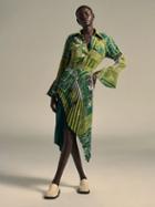Thebe Magugu - Sisterhood Pleated Bandana-print Crepe Skirt - Womens - Green Multi