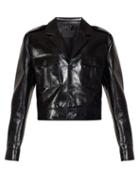 Matchesfashion.com Prada - Cropped Patent Leather Jacket - Mens - Black