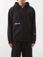 7 Moncler Frgmt Hiroshi Fujiwara - Logo-print Cotton-jersey Zipped Hoodie - Mens - Black