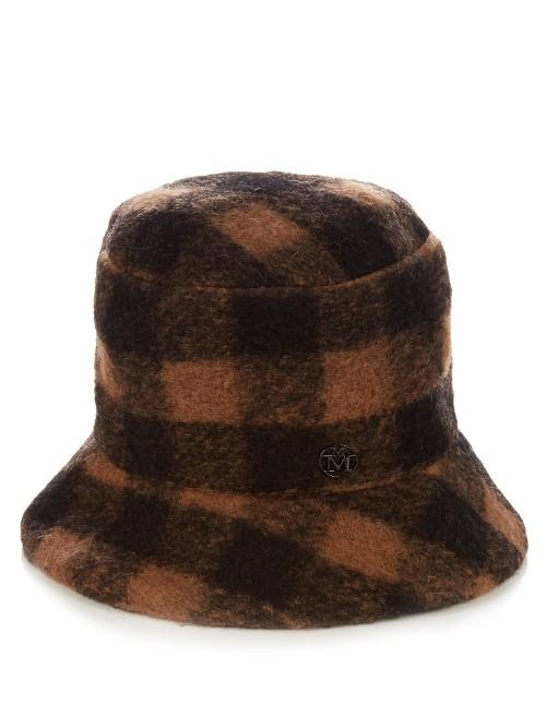 Maison Michel Matthew The Potters Check Wool Hat