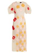 Simone Rocha Embellished Puff-sleeve Tulle Dress