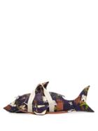 Matchesfashion.com Loewe Paula's Ibiza - Shark Mermaid-print Canvas Duffle Bag - Mens - Blue Multi