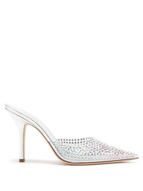 Paris Texas - Crystal-embellished Pvc Mules - Womens - Clear
