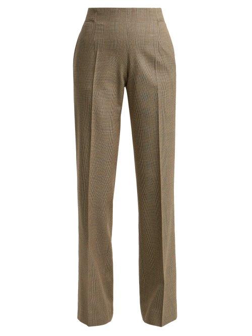 Matchesfashion.com A.p.c. - Farah Prince Of Wales Check Wool Blend Trousers - Womens - Beige Multi
