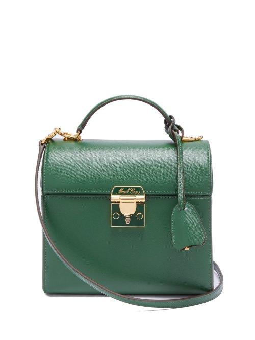 Matchesfashion.com Mark Cross - Sara Saffiano Leather Bag - Womens - Dark Green