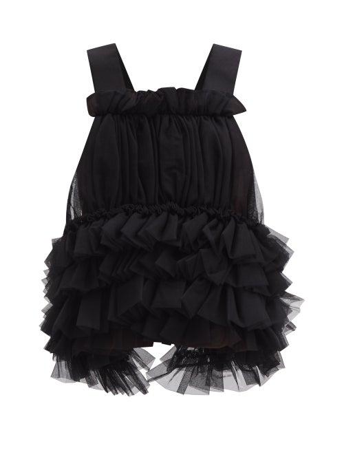 Noir Kei Ninomiya - Backless Tulle Top - Womens - Black