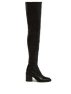 Matchesfashion.com Ann Demeulemeester - Over The Knee Leather Boots - Womens - Black