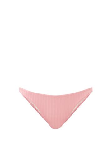 Matchesfashion.com Solid & Striped - The Rachel Ribbed Bikini Briefs - Womens - Pink