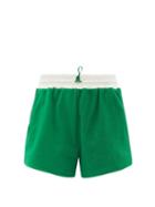 Ladies Rtw Staud - Bungee Cotton-terry Shorts - Womens - Green