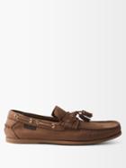 Tom Ford - Tassel Grained-leather Deck Shoes - Mens - Brown