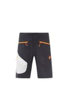 Mens Activewear Mammut Delta X - Sertig Perforated-shell Shorts - Mens - Black White