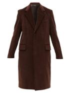 Matchesfashion.com Dunhill - Single Breasted Cotton Corduroy Overcoat - Mens - Brown