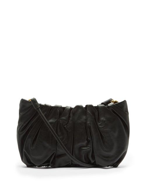 Staud - Bean Leather Shoulder Bag - Womens - Black