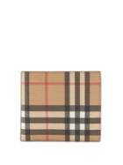 Matchesfashion.com Burberry - Checked Coated Canvas Bi Fold Wallet - Mens - Beige Multi