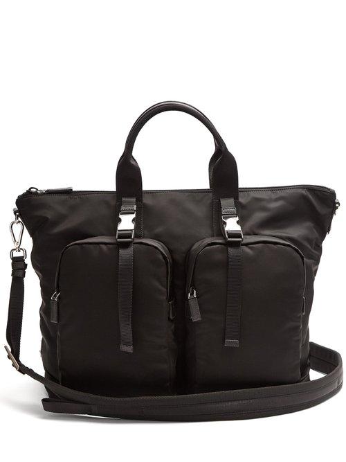 Matchesfashion.com Prada - Double Pocket Nylon Holdall - Mens - Black
