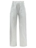 Reebok X Victoria Beckham - Press-stud Recycled-fibre Wide-leg Track Pants - Womens - Grey