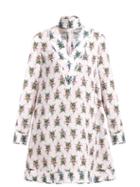Matchesfashion.com Emilia Wickstead - Camomile Floral Print Crepe Mini Dress - Womens - Pink Multi