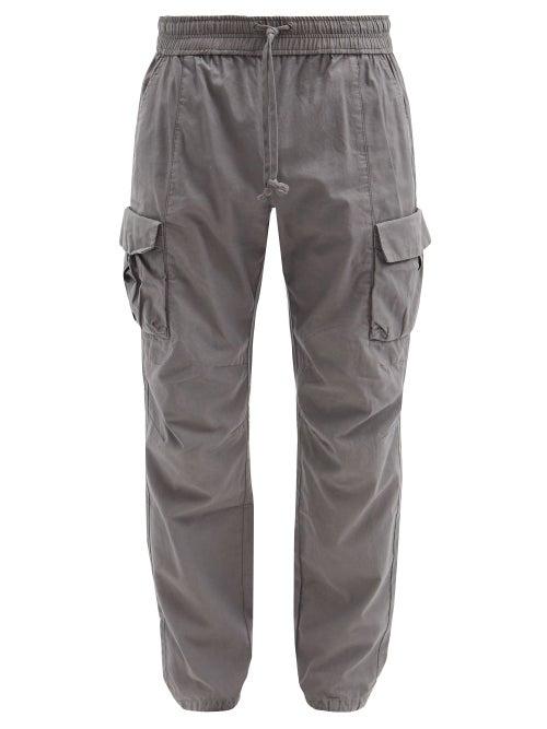 Matchesfashion.com John Elliott - Cotton-sateen Cargo Trousers - Mens - Dark Grey