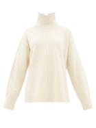 Matchesfashion.com Joseph - Brioche-stitched Wool Roll-neck Sweater - Womens - Ivory