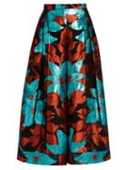 Delpozo High-waisted Floral Fil-coup Culottes