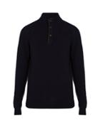 Ermenegildo Zegna Button-neck Wool-blend Sweater