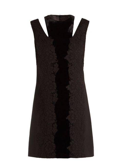 Matchesfashion.com Valentino - Cut Out Lace Dress - Womens - Black