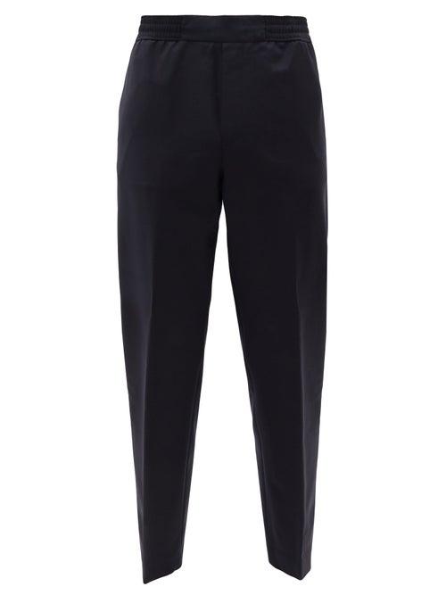 Matchesfashion.com Acne Studios - Pismo Wool-blend Trousers - Mens - Navy