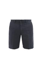 Matchesfashion.com 120% Lino - Straight-leg Linen Shorts - Mens - Navy
