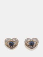 Begm Khan - Occhio Del Amore 24kt Gold-plated Earrings - Womens - Blue Multi