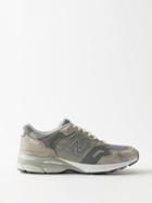 New Balance - Made In Uk 920 Suede And Mesh Trainers - Mens - Grey Multi