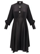 Matchesfashion.com Christopher Kane - Dome-embellished Satin Dress - Womens - Black