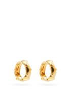 Matchesfashion.com Dominic Jones - Teeth Rhodium-plated Huggie Earrings - Womens - Yellow Gold
