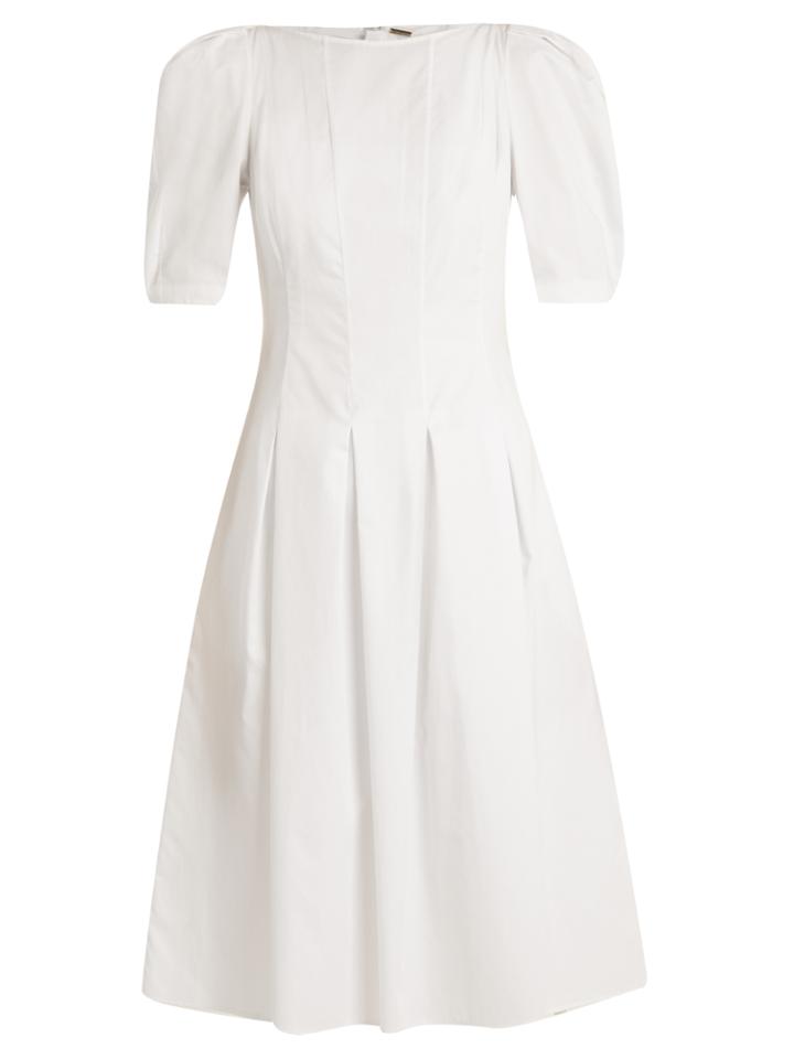 Adam Lippes Puff-sleeved Cotton Midi Dress