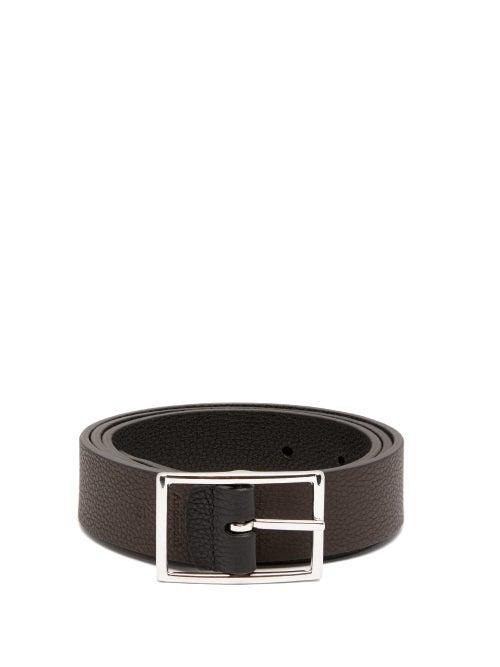 Matchesfashion.com Anderson's - Reversible Leather Belt - Mens - Black Brown