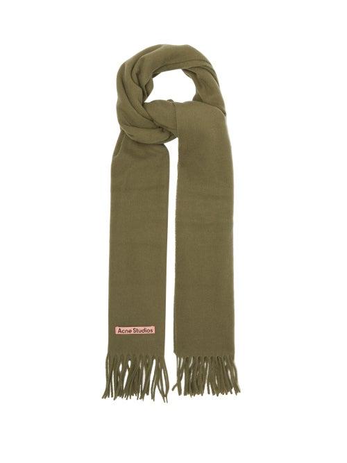 Acne Studios - Canada New Fringed Wool Scarf - Womens - Khaki