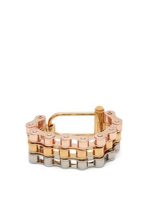 Matchesfashion.com Burberry - Triple Bicycle Chain Bracelet - Womens - Silver Gold