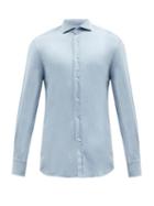 Mens Rtw Brunello Cucinelli - Washed Denim Shirt - Mens - Blue