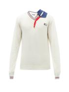 Y/project - X Fila Double-collar Long-sleeved Polo Shirt - Mens - White