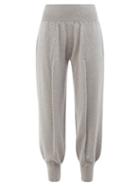 Ladies Rtw Stella Mccartney - Tapered-cuff Wool Track Pants - Womens - Grey